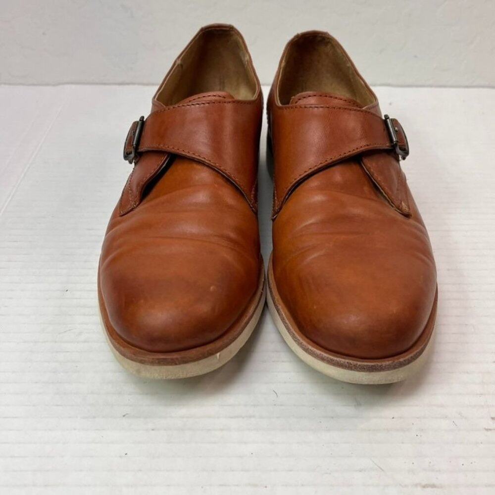 Frye Loafers Shoes Womens 7B Brown Single Monk Casual Soft Leather